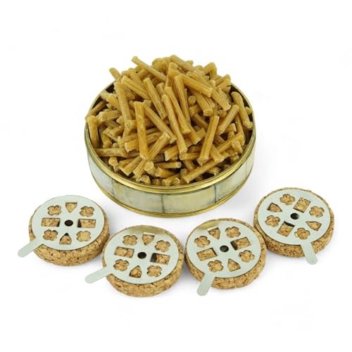 BlessedMart Wicks and Cork Floats for Orthodox Vigil Oil Lamps - Beeswax and Paraffin Wicks for Floating Candles, for Home or Church Use (Beeswax) - Image 1