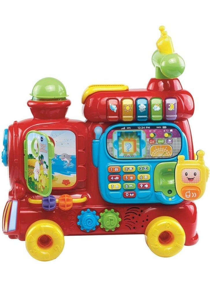 في تك قطار الحروف الأبجدية "4 في 1" من VTech Baby | مشاية تعليمية، ولعبة ركوب، وعربة سحب، ولعبة أنشطة | الحروف والأرقام والألوان | لعبة للأطفال - Image 2
