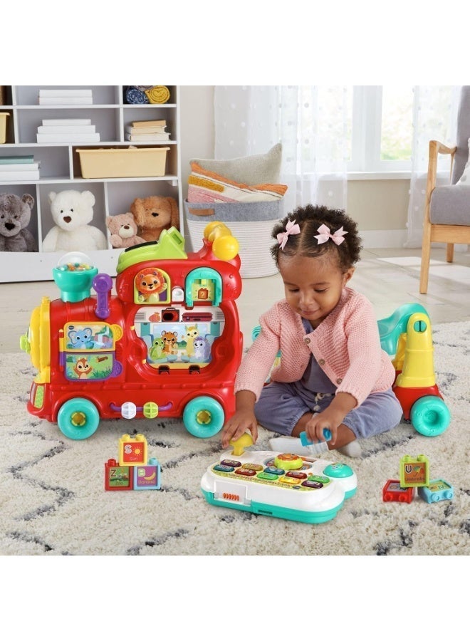 في تك قطار الحروف الأبجدية "4 في 1" من VTech Baby | مشاية تعليمية، ولعبة ركوب، وعربة سحب، ولعبة أنشطة | الحروف والأرقام والألوان | لعبة للأطفال - Image 3