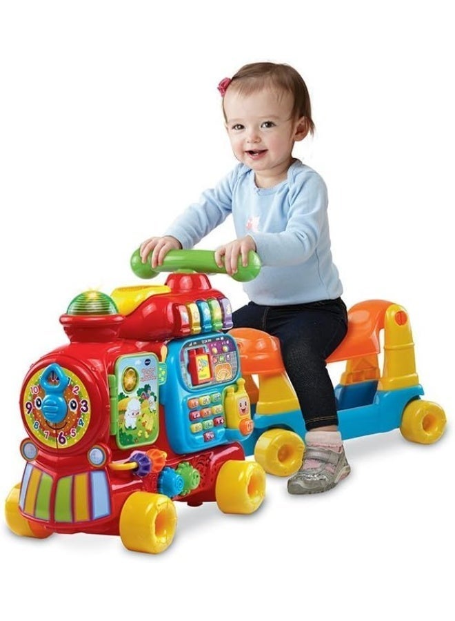 في تك قطار الحروف الأبجدية "4 في 1" من VTech Baby | مشاية تعليمية، ولعبة ركوب، وعربة سحب، ولعبة أنشطة | الحروف والأرقام والألوان | لعبة للأطفال - Image 4