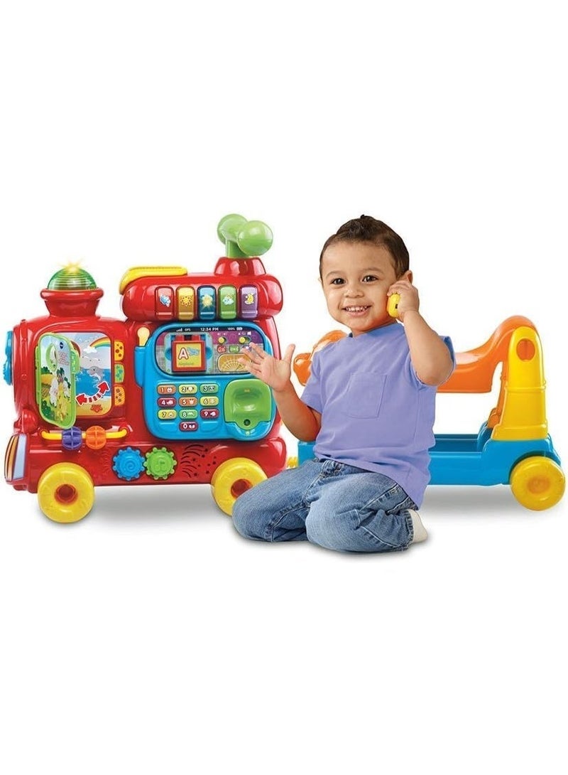 في تك قطار الحروف الأبجدية "4 في 1" من VTech Baby | مشاية تعليمية، ولعبة ركوب، وعربة سحب، ولعبة أنشطة | الحروف والأرقام والألوان | لعبة للأطفال - Image 5