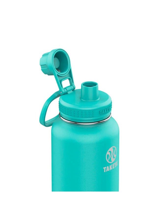 Takeya Actives 32 oz Vacuum Insulated Stainless Steel Water Bottle with Spout Lid, Premium Quality, Teal  - Image 3