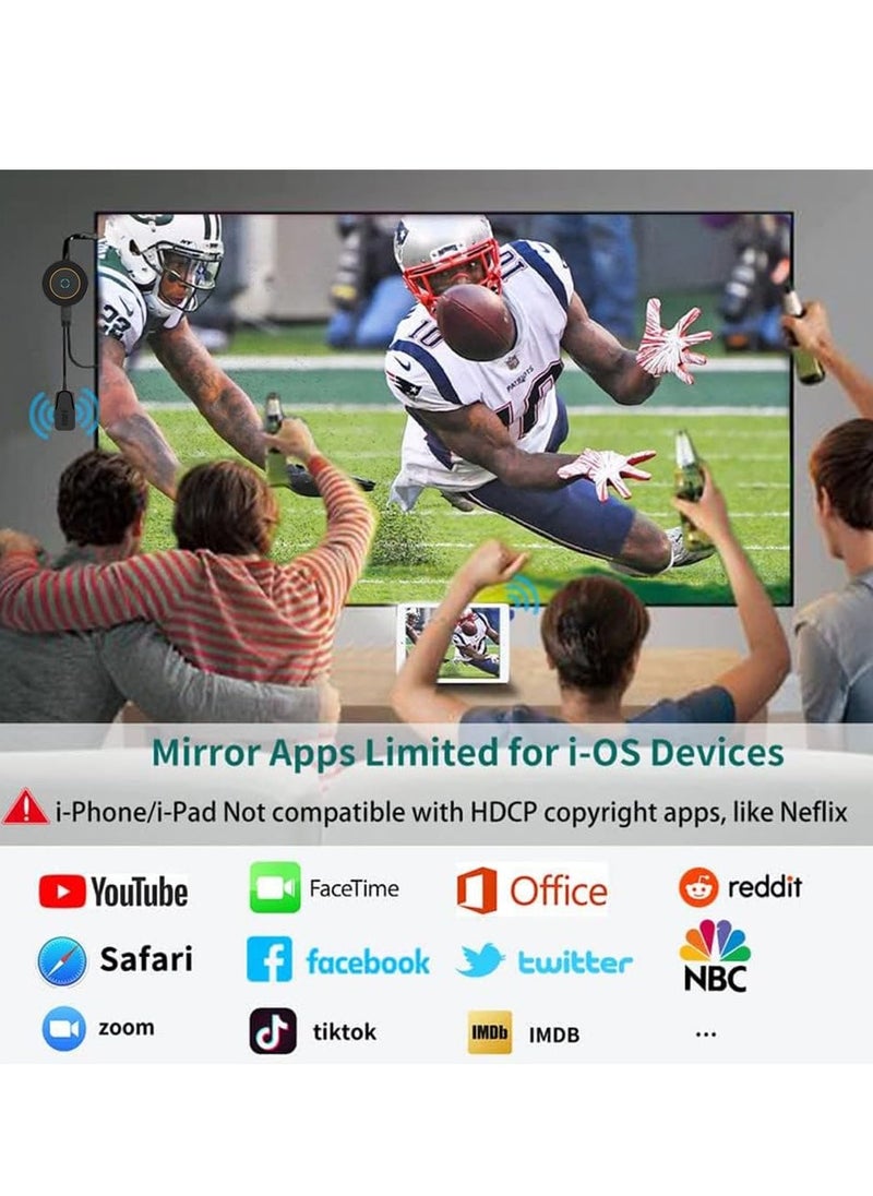 Excefore - Wireless Display Dongle, 4K2.4G HDMI Screen Mirroring Display Dongle, WiFi Screen Mirroring Adapter Casting Screen to HDTV/Projector/Monitor, for PC/Tablet/Phone - Image 1