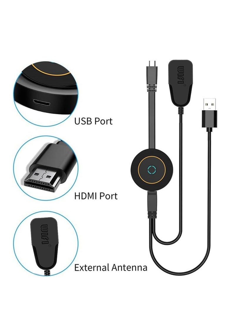 Excefore - Wireless Display Dongle, 4K2.4G HDMI Screen Mirroring Display Dongle, WiFi Screen Mirroring Adapter Casting Screen to HDTV/Projector/Monitor, for PC/Tablet/Phone - Image 1