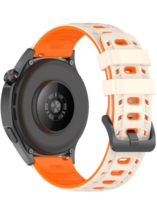 ECO Universal 22mm Silicone Watch Strap, Quick Release Watch Straps for Men and Women, Skin-friendly, Soft, Replacement Strap for 22mm Compatible with Amazfit/Huawei/MI/Fossil/samsung (Star orange) - Image 4