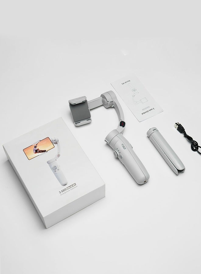 M1 3-Axis Gimbal مُثبت يدوي للهاتف قابل للطي محمول باليد سجل فيديو مدونة فيديو مضادة للاهتزاز مثبت لوازم الفيديو - Image 2