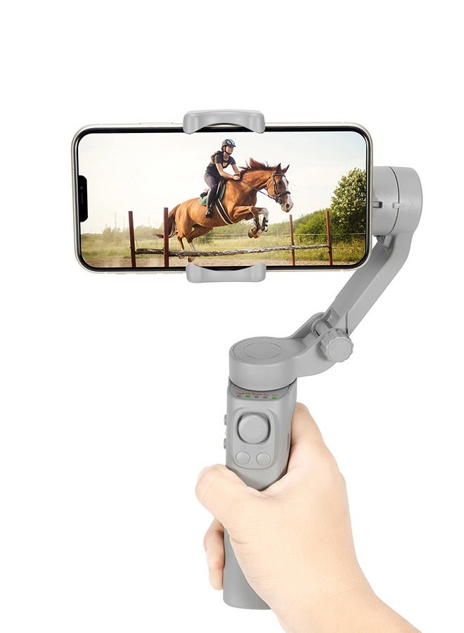 M1 3-Axis Gimbal مُثبت يدوي للهاتف قابل للطي محمول باليد سجل فيديو مدونة فيديو مضادة للاهتزاز مثبت لوازم الفيديو - Image 3