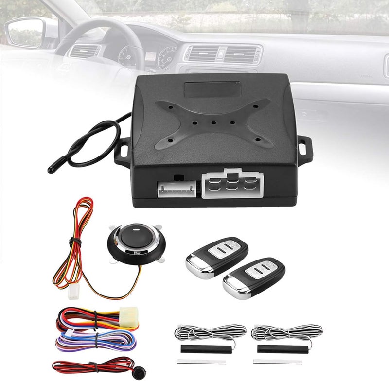 Start Stop Keyless,Car Alarm Security System,Universal Car Alarm System Engine Ignition Keyless Entry Push Button Remote Starter Keyless Entry System Standard Remote Starter - Image 5