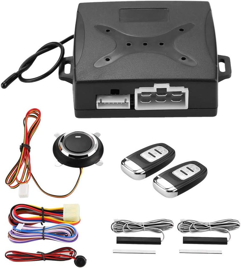Start Stop Keyless,Car Alarm Security System,Universal Car Alarm System Engine Ignition Keyless Entry Push Button Remote Starter Keyless Entry System Standard Remote Starter - Image 1