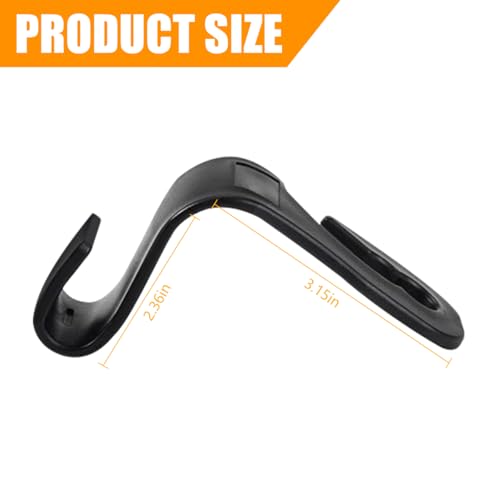 KHGUZ Car Seat Headrest Hook, 2PCS Cute Bow Knot Vehicle Seatback Hanging Storage Organizer, Seat Back Hanger for Purse Coat Umbrella, Universal Automotive Interior Decor Accessories (Black) - Image 2