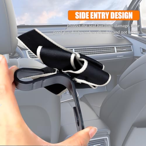KHGUZ Car Seat Headrest Hook, 2PCS Cute Bow Knot Vehicle Seatback Hanging Storage Organizer, Seat Back Hanger for Purse Coat Umbrella, Universal Automotive Interior Decor Accessories (Black) - Image 5