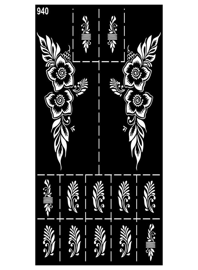 VANVATI Mehndi Stencil Sticker with Rich Finger Lines for Aesthetic Hand Look - Image 1