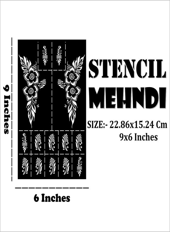 VANVATI Mehndi Stencil Sticker with Rich Finger Lines for Aesthetic Hand Look - Image 5