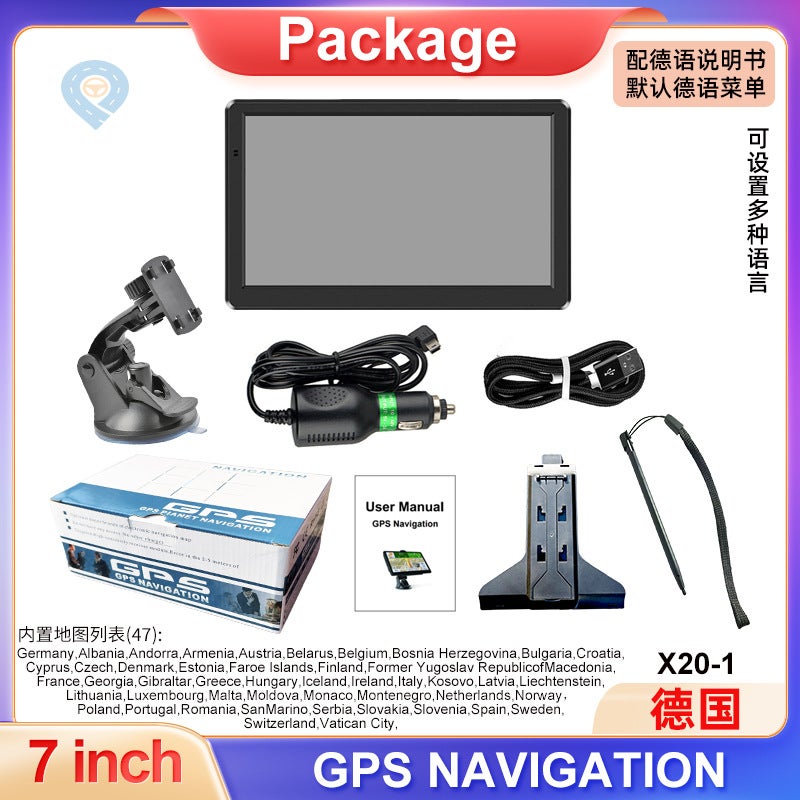 7 Inch Portable Car Gps Navigator Hd 8G Truck Car Display With Map North America Europe - Image 1