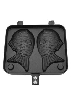 YOSOO Taiyaki Japanese Fishshaped Pancake Double Pan Waffle Cake Maker Pan With Heat Resistance Handle Fish Pan Kitchen Cooking Mold Tool For Home Diy Party Dessert Attract Kids To Eat More Black  - Image 5