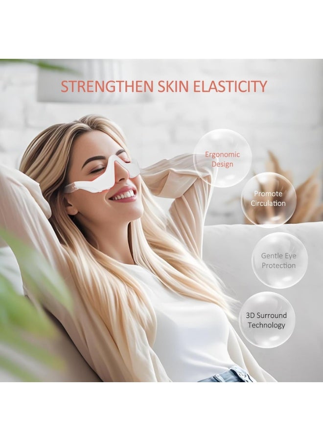 Under Eye Red Light Therapy Device, 4 Modes Red Light Therapy Glasses, Red 650NM Red Light Eye Mask for The Treatment of Eye Bags,Dark Circles, Periorbital Wrinkles and Rhytides - Image 2