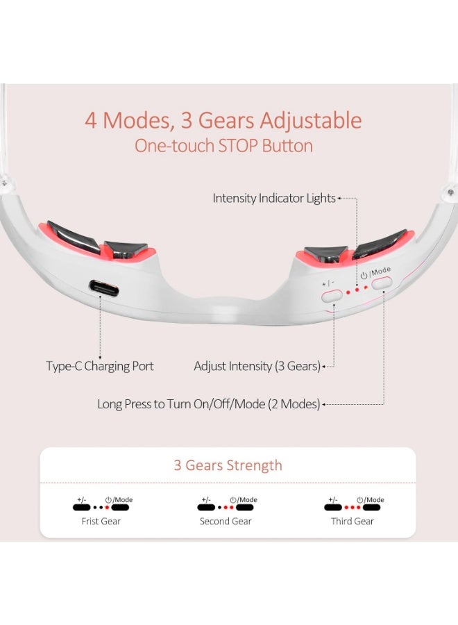 Under Eye Red Light Therapy Device, 4 Modes Red Light Therapy Glasses, Red 650NM Red Light Eye Mask for The Treatment of Eye Bags,Dark Circles, Periorbital Wrinkles and Rhytides - Image 5