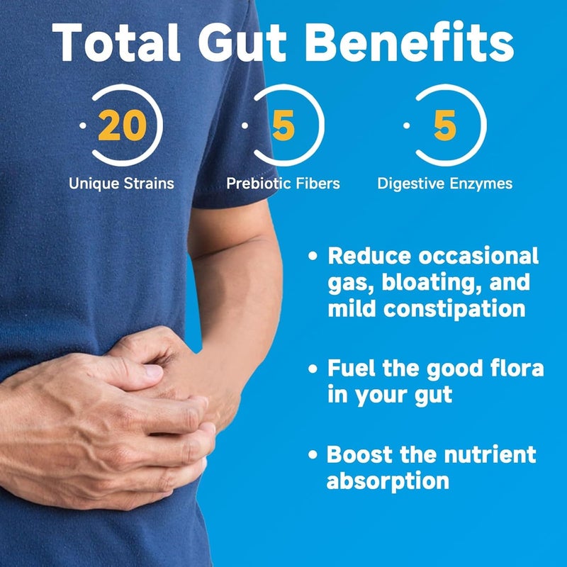 NATURE TARGET Probiotics for Men 100 Billion CFUs Probiotics for Digestive Health with Enzymes  Prebiotics 180 Veg Capsules Mens Probiotic for Gut  Bloating with Saw Palmetto for Prostate Health - Image 3