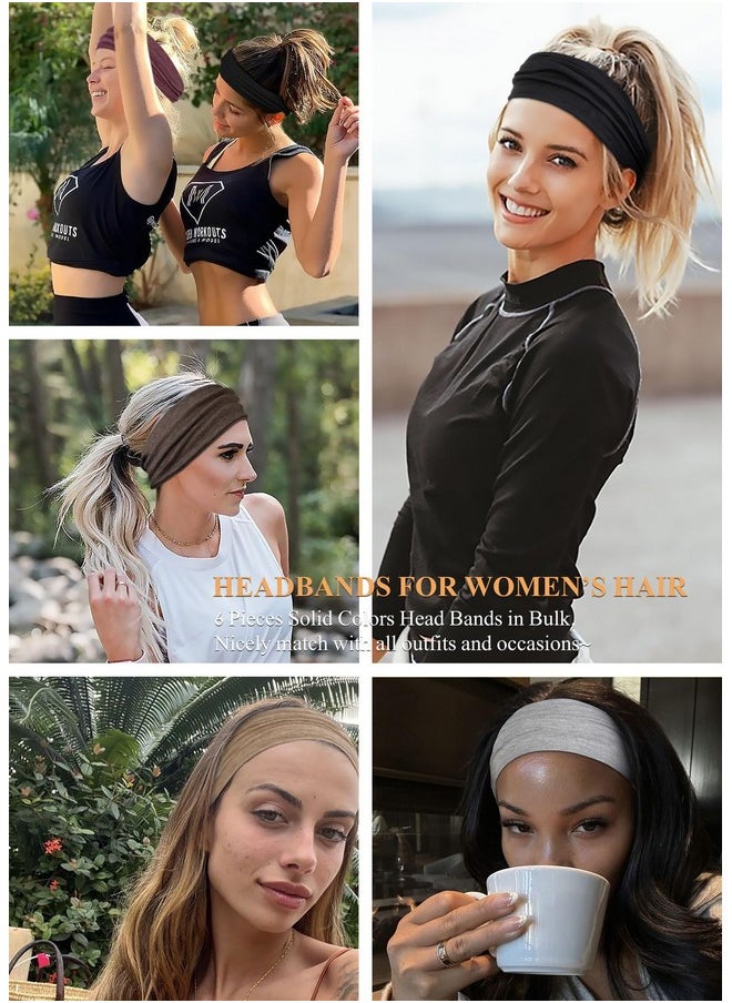 AKTVSHOW AKTVSHOW Headbands for Women Non Slip Head Band for Women’s Hair Wide Thick Sweat Hair Bands, Trendy Hair Accessories for Women's Yoga, Workout, and Fashion  - Image 4