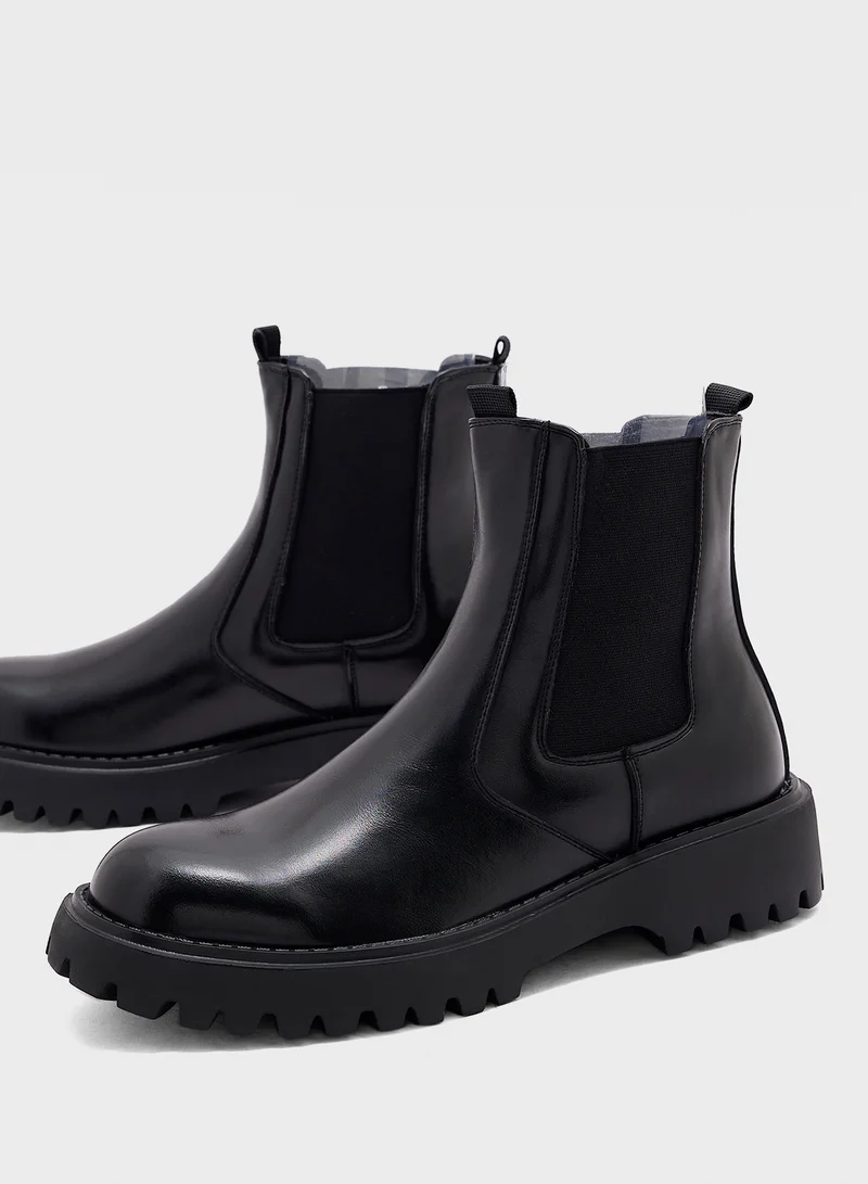 Robert Wood Men Combat Boots