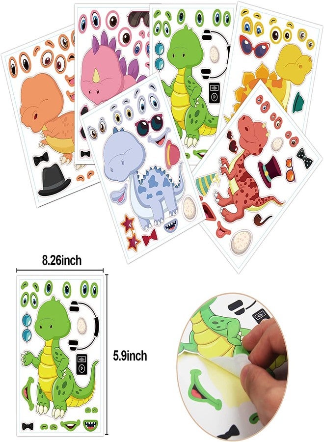 T-Antrix 24 Pieces Make Your Own Dinosaur Stickers for Kids Toddlers with Dinosaur System DIY Craft Kids Party Favor Supplies Crafts - Image 2