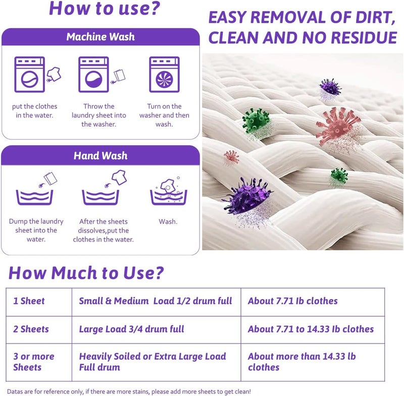 Wenge مناديل مسحوق غسيل وينجي ( Laundry Detergent Sheets)، عدد 240 منديلًا – صديقة للبيئة، مناسبة للسفر، خالية من البلاستيك، هيبوألرجينية، لا تحتوي على سوائل، مثالية للاستخدام في المنزل، السكن الجامعي، التخييم (رائحة اللافندر). - Image 4
