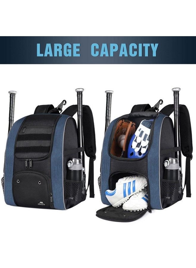 MATEIN - Baseball Bag Lightweight Softball Bags With Shoes Compartment For Men Large Capacity Baseball Backpack For Adult With Fence Hook Hold 4 Tee Ball Bats Batting Glove Tball Gear Helmet - Image 1