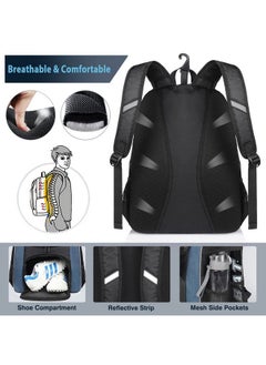 MATEIN Baseball Bag Lightweight Softball Bags With Shoes Compartment For Men Large Capacity Baseball Backpack For Adult With Fence Hook Hold 4 Tee Ball Bats Batting Glove Tball Gear Helmet  - Image 5