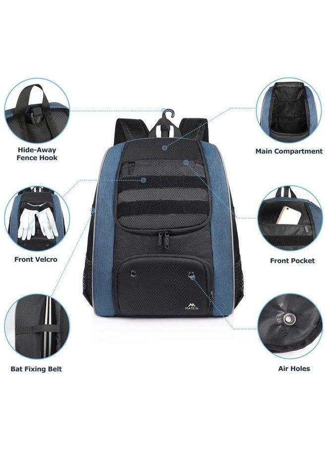 MATEIN - Baseball Bag Lightweight Softball Bags With Shoes Compartment For Men Large Capacity Baseball Backpack For Adult With Fence Hook Hold 4 Tee Ball Bats Batting Glove Tball Gear Helmet - Image 1