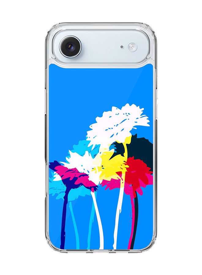 Stylizedd Classic Clear MagSafe Case for iPhone 17 Air , Hybrid Soft Case Flexible Edges Anti Drop TPU PC Gel Thin Transparent Cover [ Designed for iPhone 17 Air ] - Bleeding Flowers (Blue)