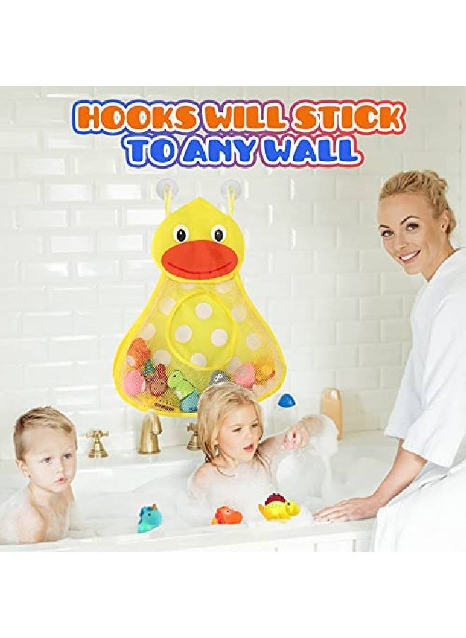 Liberty imports - Bath Toys 12 Pack Light Up Floating Rubber Animal Set ; Flashing Color Changing Led Light In Water With Duck Mesh Storage Bag - Image 1