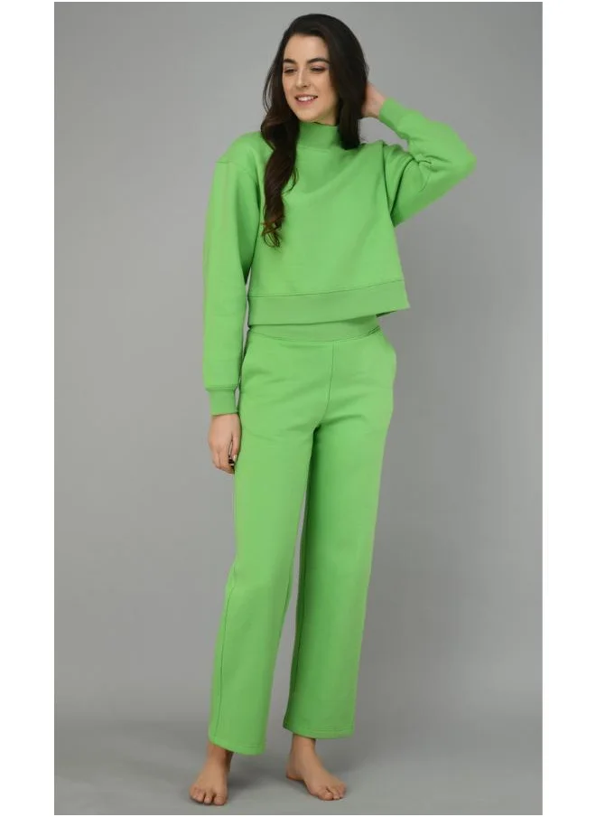 NeceSera Glam Green Fleece SweatShirt