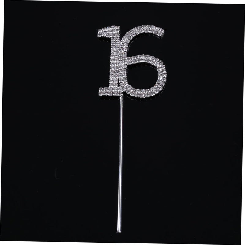 Elegant Silver Rhinestone Cake Topper for Wedding Anniversary Birthday Party Decorations - Image 5