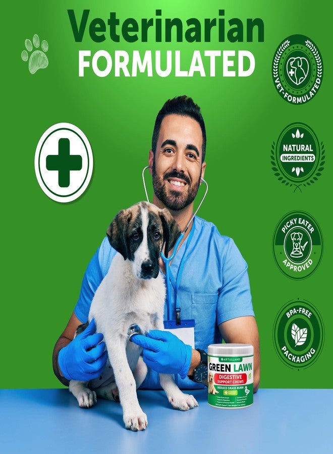 Artullano Grass Burn Spot Chews for Dogs - Pee Lawn Spot Saver Caused by Dog Urine - Grass Treatment Rocks - Urine Neutralizer for Green Lawn - Chewable Probiotics, Digestive Enzymes, DL-Methionine - 120 Treats - Image 5
