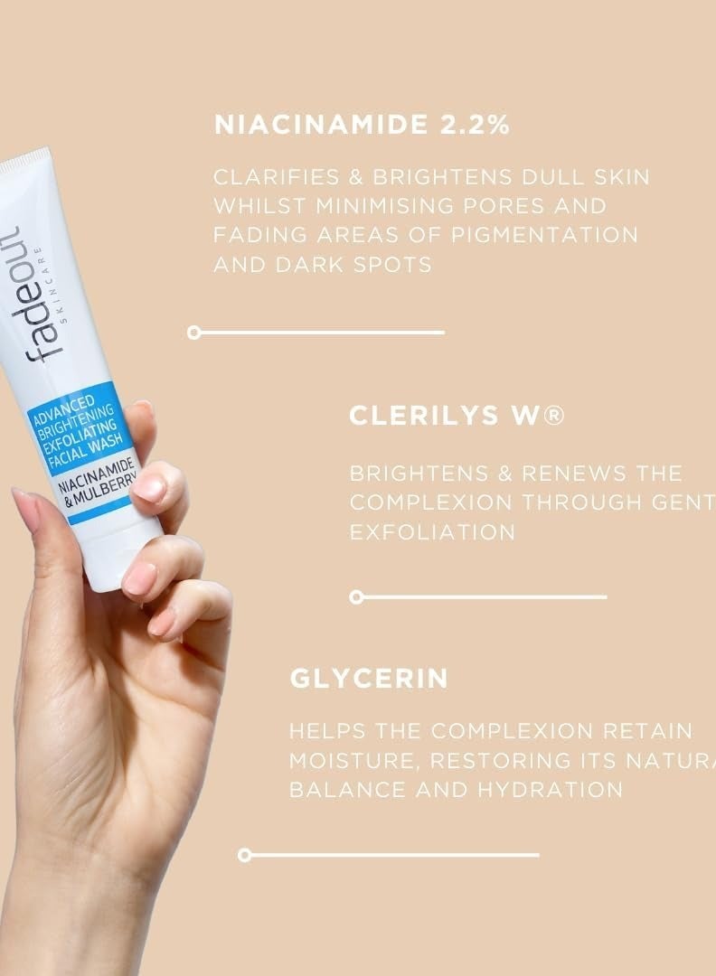 fadeout ADVANCED WHITENING EXFOLIATING FACIAL WASH 100 mL - Image 2