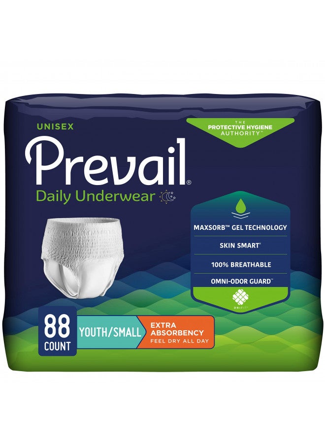 Prevail Prevail Adult Incontinence Underwear for Men & Women, Maximum Absorbency, Youth/Small, 22 Count (Pack of 4)  - Image 1