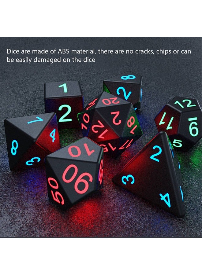 ciciglow Light Up Dice,DND Dice Rechargeable with Charging Box,7 PCS LED Dice,Dungeons and Dragons Dice Polyhedral Dice Sets for Tabletop Games (Glowing dice) - Image 2