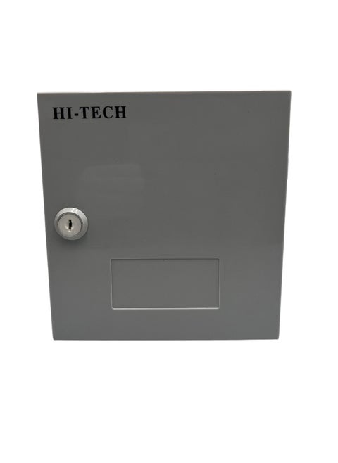 HI-TECH 30 Pairs Telephone Distribution Box with Module - Durable ABS Plastic, Indoor Use, Compact Design (175*165*75mm) with key lock type.