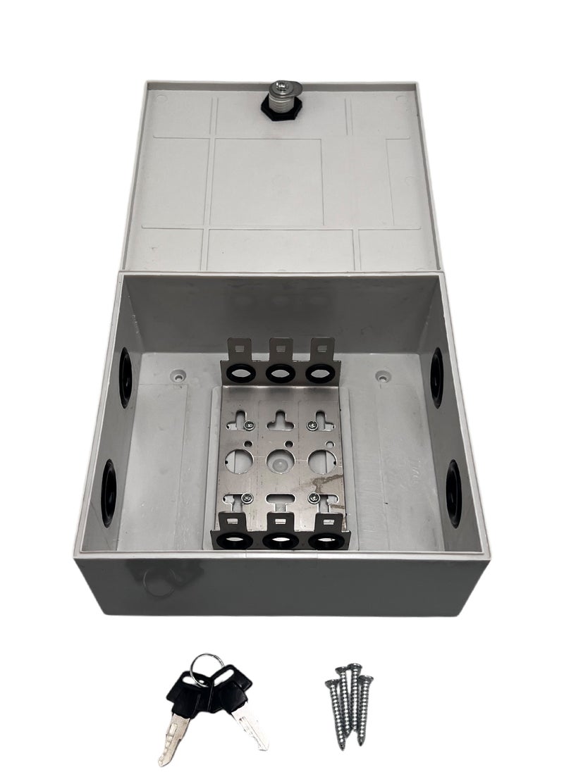 Hi-Tech - HI-TECH 30 Pairs Telephone Distribution Box with Module - Durable ABS Plastic, Indoor Use, Compact Design (175*165*75mm) with key lock type. - Image 1