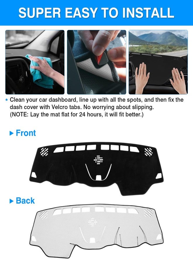 Autorder Dashboard Cover Mat for 2014-2023 Jeep Cherokee Accessories Dash Cover Flannel Dash Mat Sunshade Glare UV Rays Protector (Not Fit Grand Cherokee) - Image 5