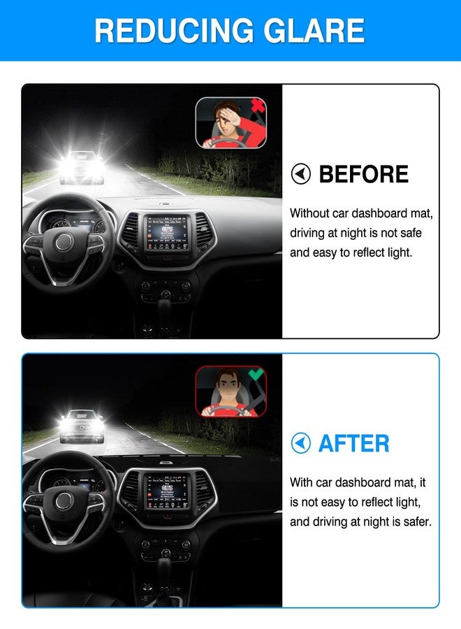 Autorder Dashboard Cover Mat for 2014-2023 Jeep Cherokee Accessories Dash Cover Flannel Dash Mat Sunshade Glare UV Rays Protector (Not Fit Grand Cherokee) - Image 4