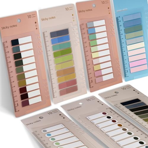 Golcellia Sticky Tabs,Sticky Note Tabs,Book Tabs,Index Tabs, Page Tabs, Page Markers,60 Colors, 7 Designs,Annotation Tabs,Book Annotation Supplies - Image 1