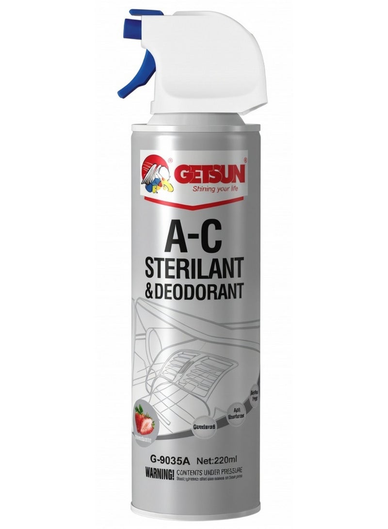 Car Air Conditioner Cleaner AC Cleaner Sterilant and Deodorant Spray Strawberry Scent 220 ML