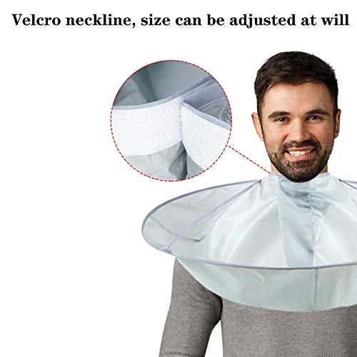 FEELING MALL Hair Cutting Cape Hairstylist Umbrella, Hairdressing Cloak Beard Shaving Waterproof Haircut Accessories for Adult Women Men Kids Salon Barber Hairdressing Kit, Foldable Hair Cutting Apron - Image 4
