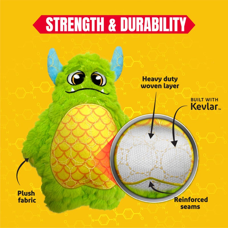 Bite Force Dog Toy - Large Durable & Strong Plush Green Monster Dog Toy, Kevlar-Reinforced for Aggressive Chewers - Image 4