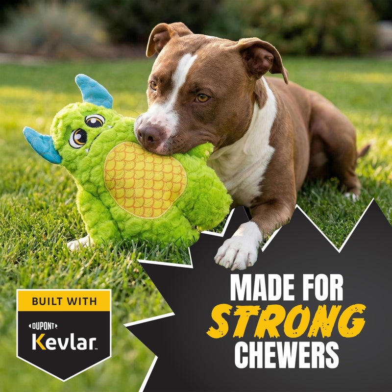 Bite Force Dog Toy - Large Durable & Strong Plush Green Monster Dog Toy, Kevlar-Reinforced for Aggressive Chewers - Image 2
