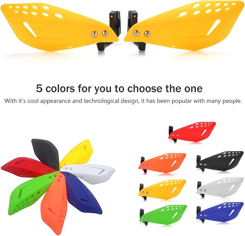 SOPINEKO 7/8" 22mm Motorcycle Handguards Handlebar Protector Gear for Dirt Bike ATV Yamaha Kawasaki Suzuki Honda(Yellow) - Image 3