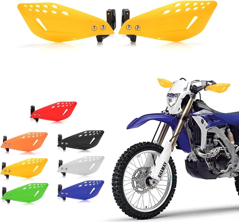 SOPINEKO 7/8" 22mm Motorcycle Handguards Handlebar Protector Gear for Dirt Bike ATV Yamaha Kawasaki Suzuki Honda(Yellow) - Image 1