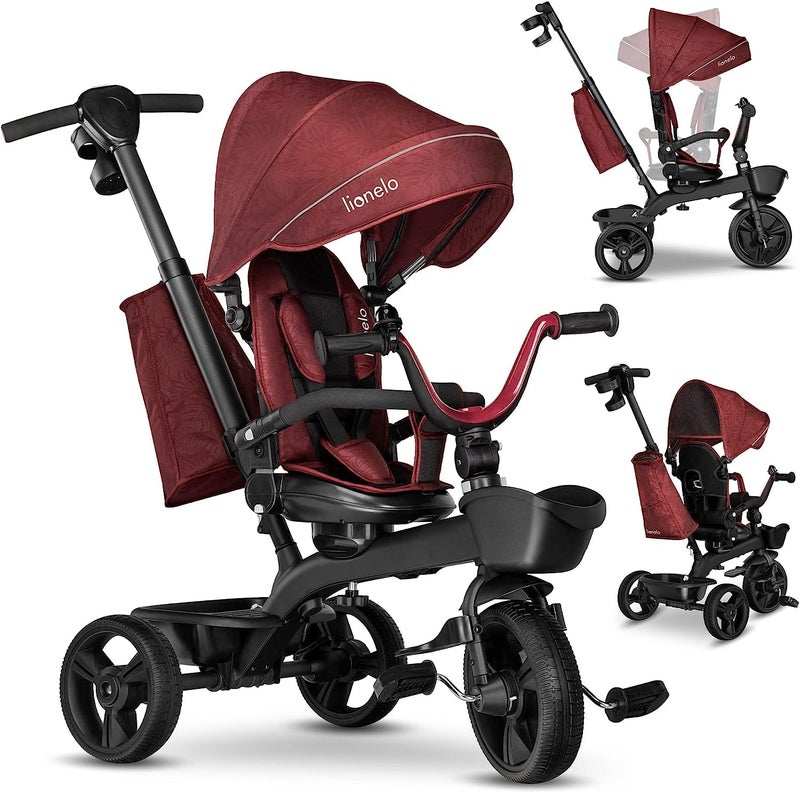 lionelo LIONELO Kori 2in1 Pushchair Three wheeler for Kids from 18 months to 5 years up to 25 kg Tricycle/Stroller Bike with Parent steering control, 360-deg swivel seat Harness Canopy Bucket Bag Cup Holder  - Image 1