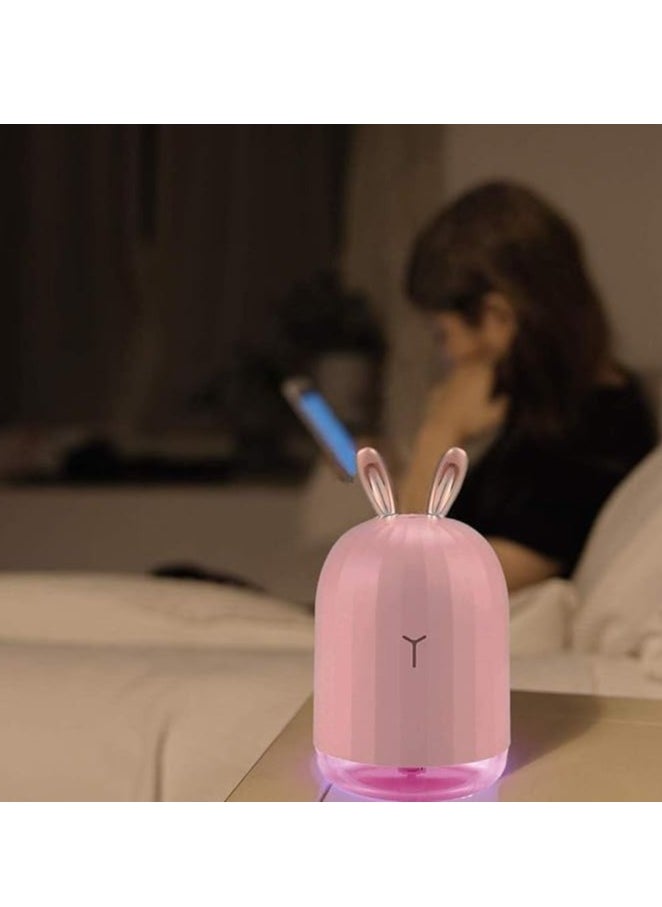 Spaceshoop - Humidifier with Breathing Light, Mini Size Rabbit Humidifier for Bedroom Home Office Desktop 220ml with Timed auto Shutdown (white) - Image 1